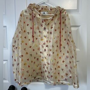 Disney Parks Snacks Sheer Rain Jacket Mickey Mouse Treats